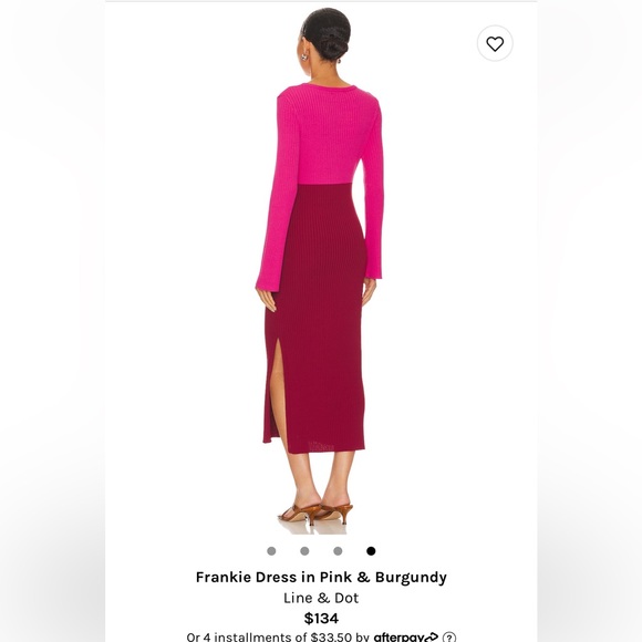 Revolve Line and Dot Color Block Dress Small - Picture 4 of 6